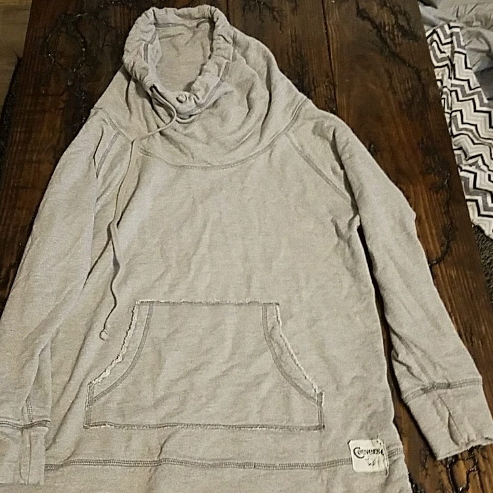 Cowl neck sweater converse grey L